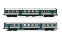 FS, set di 2 automotrici diesel ALn 668 serie 1000, livrea di origine azzurro/beige, vetri curvi, ep. V (1)