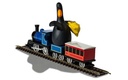 Wallace & Gromit - The Wrong Trousers - Feathers McGraw & Locomotive (2)