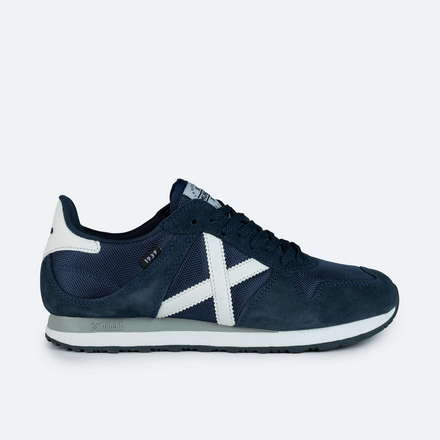 MUNICH MASSANA 431 Retro Running Trainers Navy Blue and White (2)