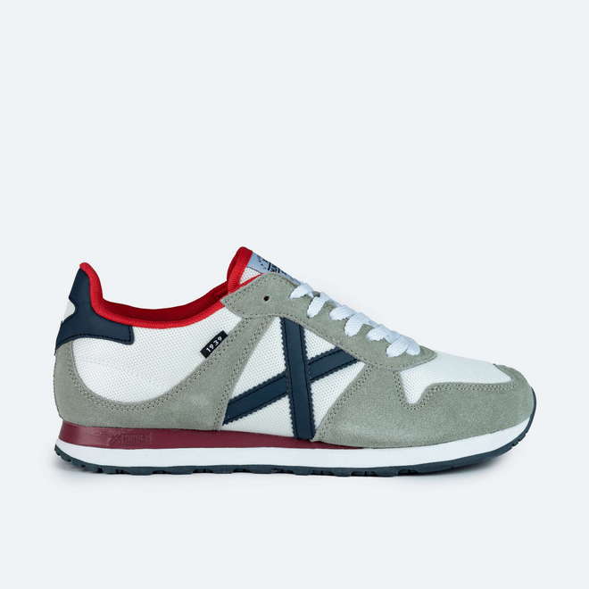 MUNICH MASSANA 343 Retro Running trainers White, Grey and Blue (1)
