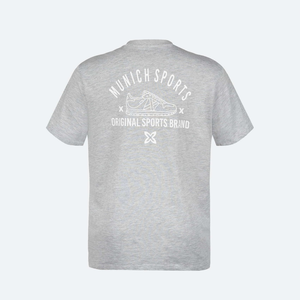 Gray cotton-viscose casual MUNICH T-shirt (4)