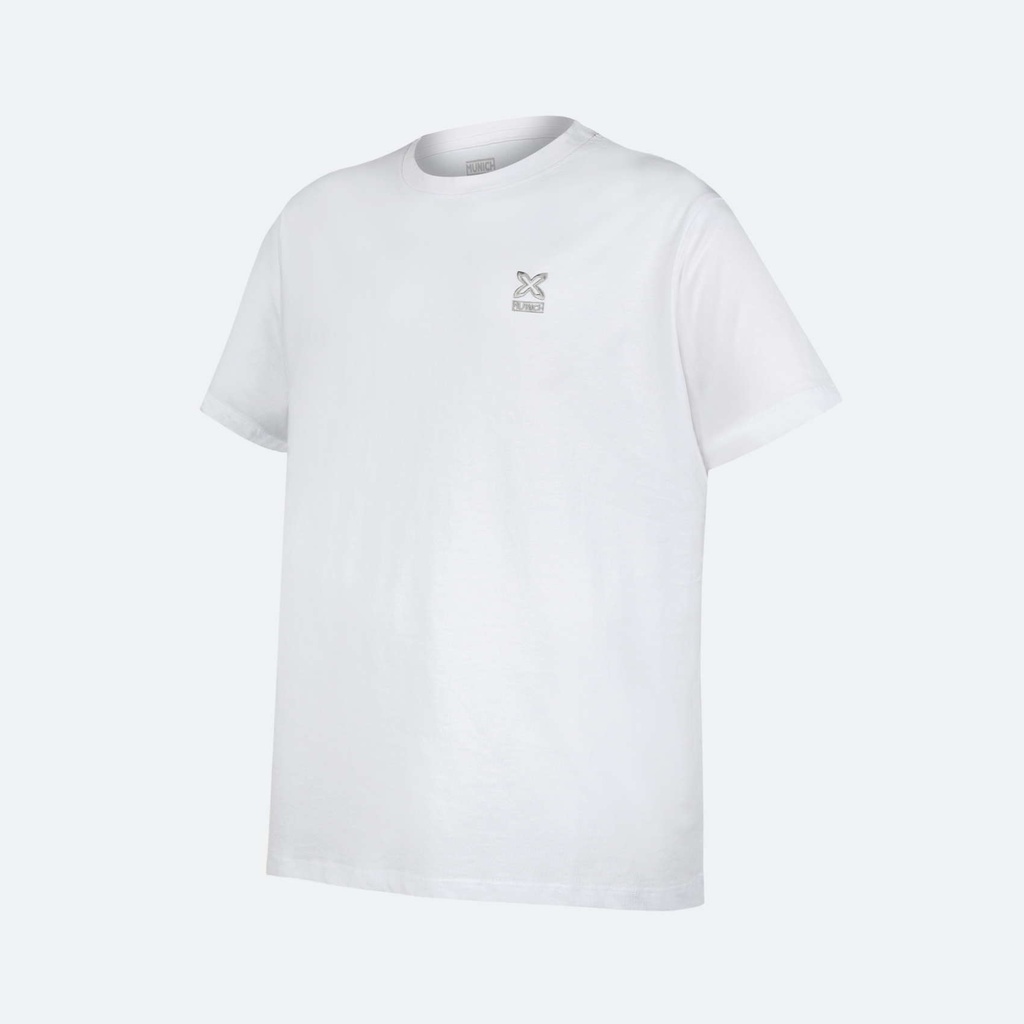Basic white cotton MUNICH T-shirt (3)