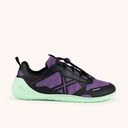 MUNICH FREESTEP 08 Black and purple Wild Feet "Barefoot" sneakers with mint green sole (2)