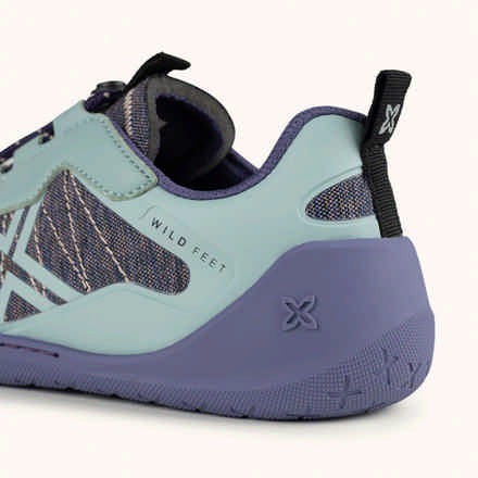 MUNICH FREESTEP 08 Black and purple Wild Feet "Barefoot" sneakers with mint green sole (11)
