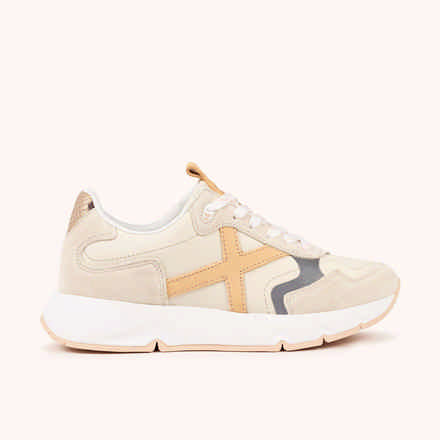 MUNICH MAMBA 04 High-volume and contemporary aesthetic sneakers Beige, Ochre and Animal Print (2)