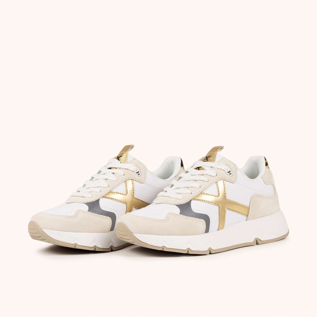 MUNICH MAMBA 05 High-volume and contemporary aesthetic sneakers White, Beige, Gold and Animal Print (6)