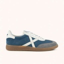 MUNICH BARRU 235 Denim blue and grey leather sneakers with white accents (2)