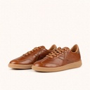 MUNICH BARRU 245 Tan tumbled leather sneakers with caramel gum sole (6)