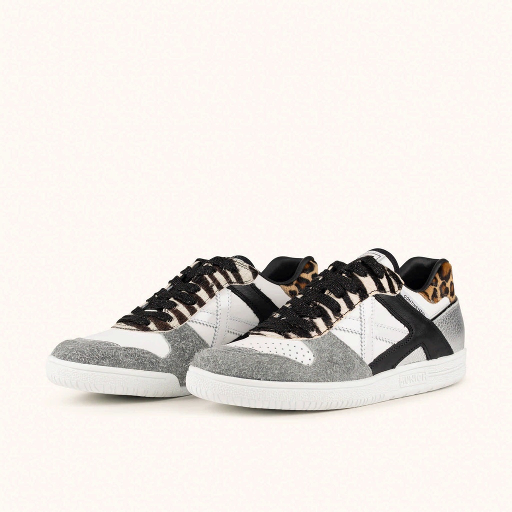 MUNICH CONTINENTAL PREMIUM 27 Sneakers of classic design White, Black, Silver and Animal Print (6)
