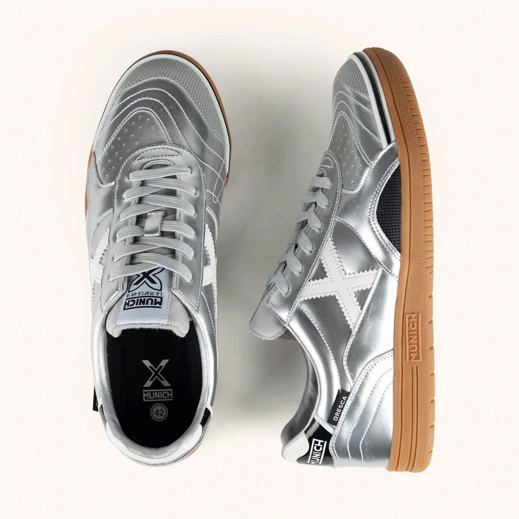 MUNICH GRESCA 328 Sneakers of avant-garde urban design Silver, White and Black (7)