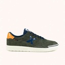 MUNICH GRESCA 332 Trainers in khaki with black and orange details and white sole (2)