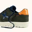 MUNICH GRESCA 332 Trainers in khaki with black and orange details and white sole (3)