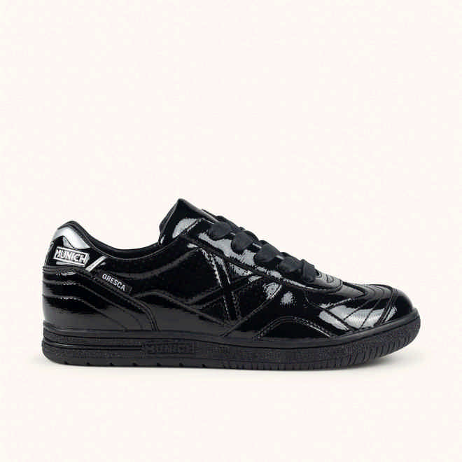 MUNICH GRESCA 336 Iconic urban design sneakers Shiny Black and Silver (1)