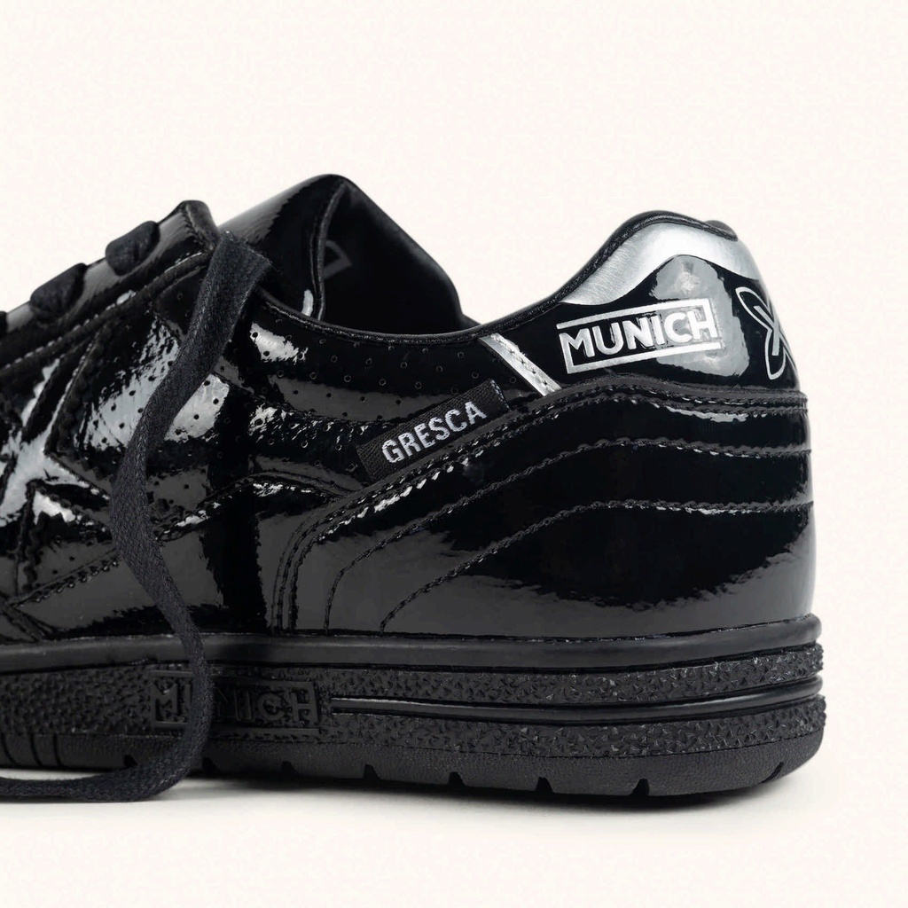 MUNICH GRESCA 336 Iconic urban design sneakers Shiny Black and Silver (3)