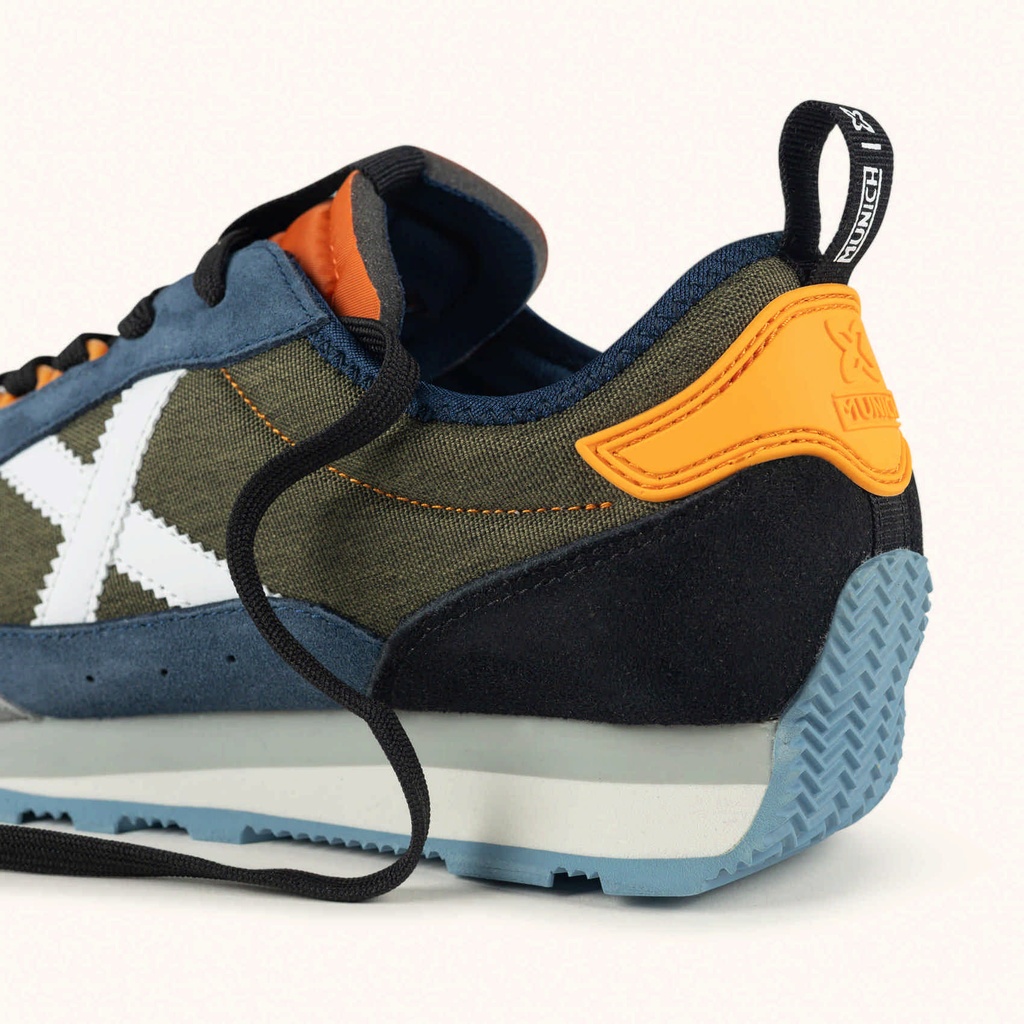 Retro Running Sneakers Khaki, Blue, Grey and Orange MUNICH UM 100 (3)