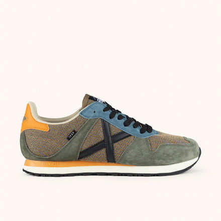Retro Running Sneakers Khaki, Blue, Grey and Orange MUNICH UM 100 (10)