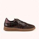 MUNICH BARRU 249 Sneakers of elegant design with crocodile effect Dark Brown and Bronze (2)