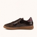 MUNICH BARRU 249 Sneakers of elegant design with crocodile effect Dark Brown and Bronze (4)