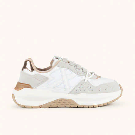 MUNICH NEXA 29 Futuristic design sneakers White, Grey and Rose Gold (2)