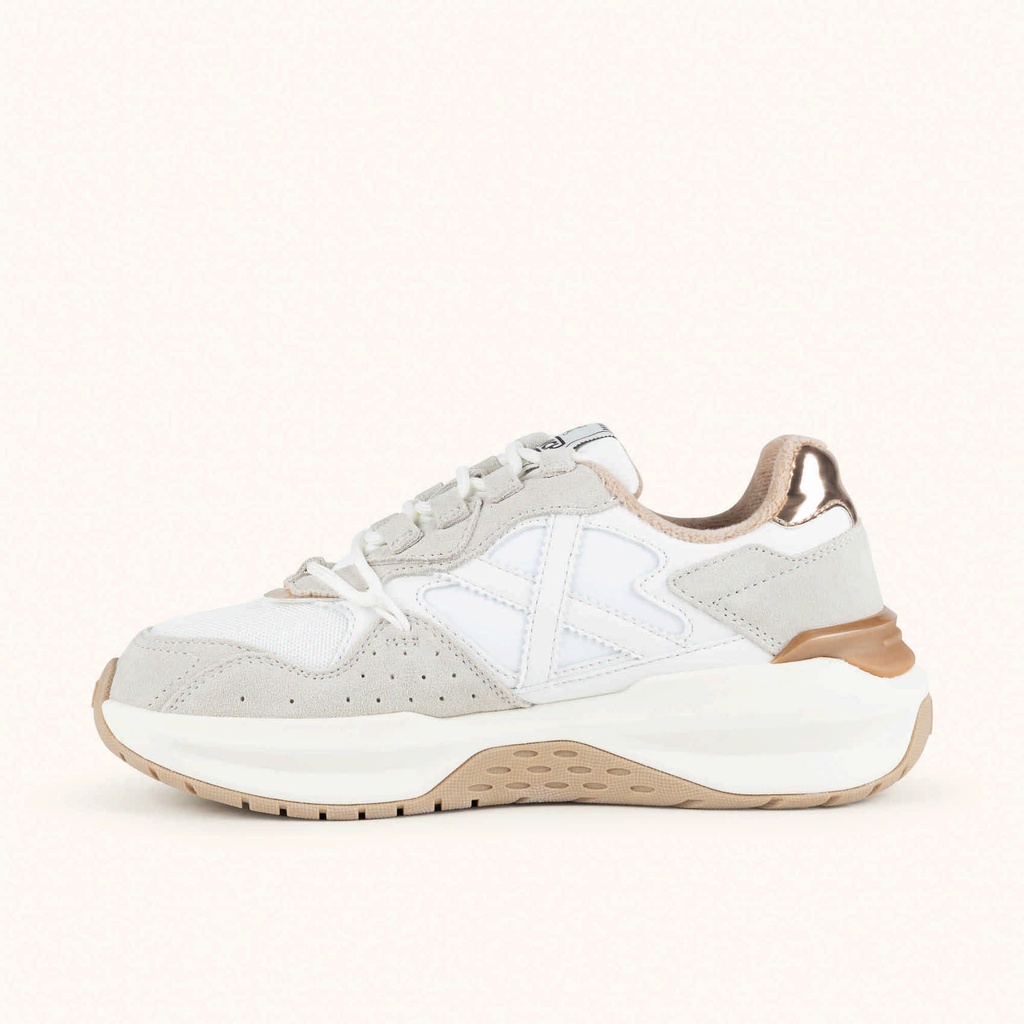 MUNICH NEXA 29 Futuristic design sneakers White, Grey and Rose Gold (4)