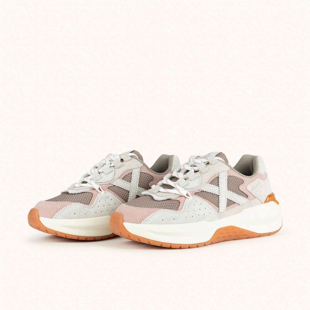 MUNICH NEXA 33 Sneakers futuristic design Sand, Pink and Brown (7)