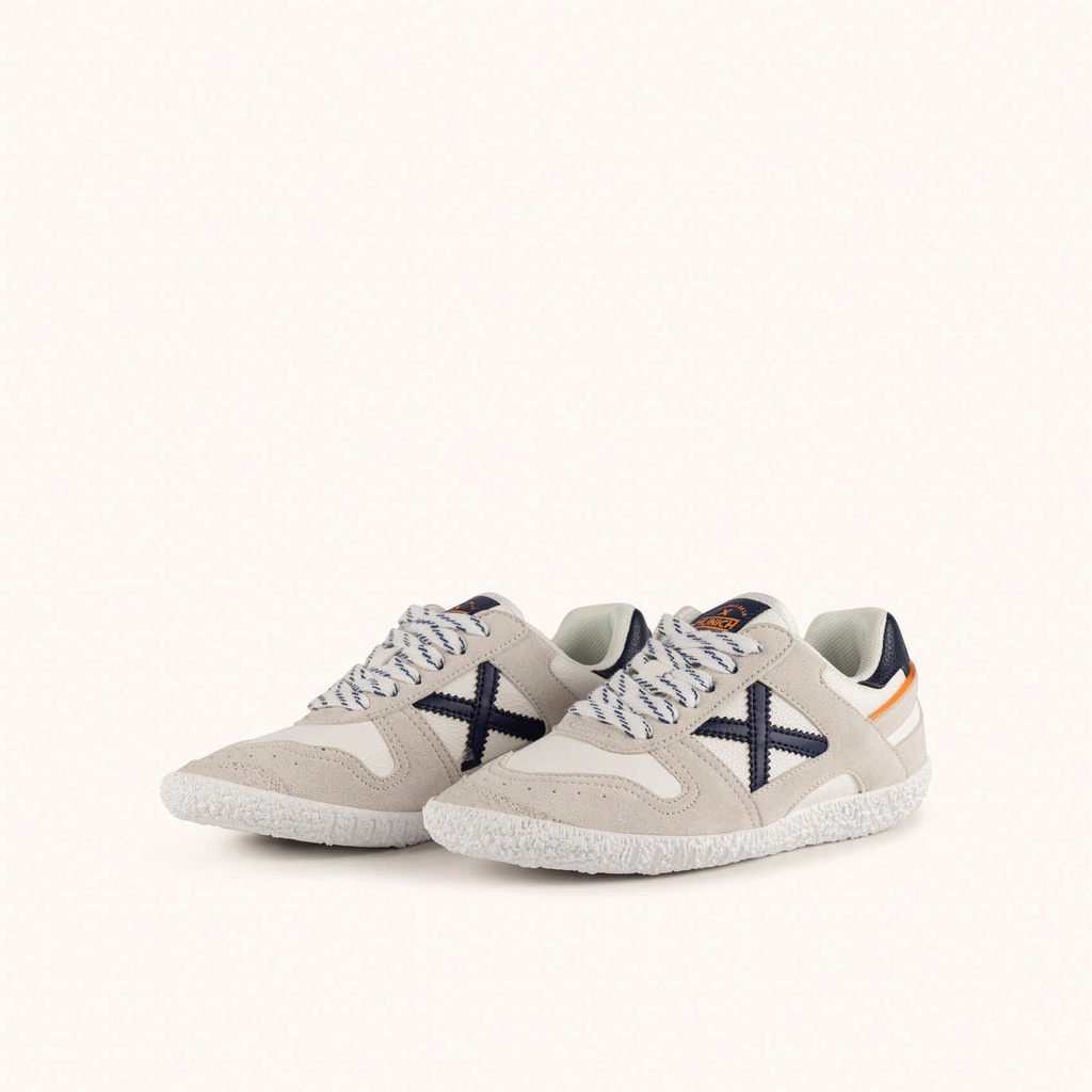 MUNICH MINI GOAL W 1636 Barefoot kids' classic and flat white and grey sneakers (6)