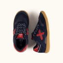 MUNICH MINI GOAL W 1637 Barefoot kids' classic and flat navy blue and red sneakers (7)