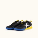 MUNICH RONDITO KID 24 Kids' Indoor Football shoes in black, yellow, and blue with Velcro fastening. (6)