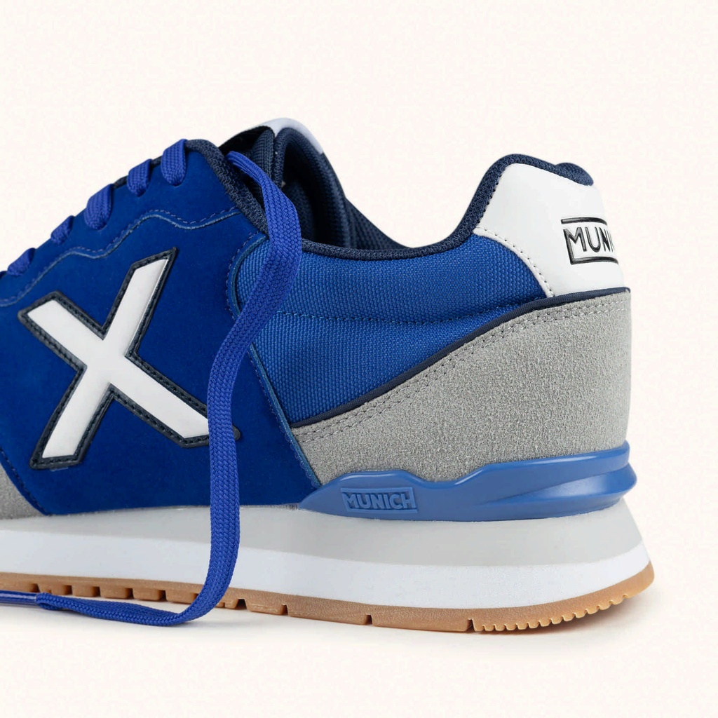 MUNICH DASH 2.0 290 Retro Running Sneakers with a timeless design Royal Blue, Light Grey and White (3)