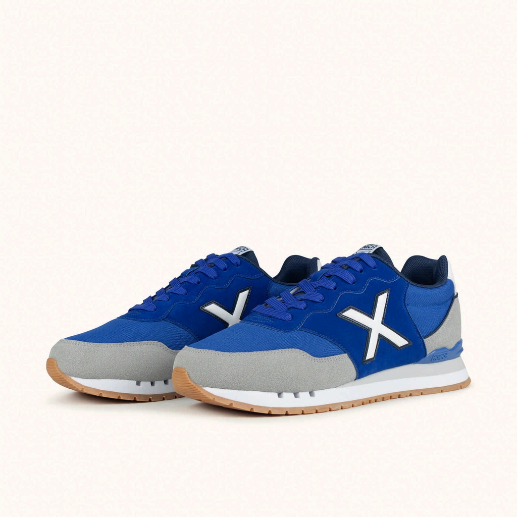 MUNICH DASH 2.0 290 Retro Running Sneakers with a timeless design Royal Blue, Light Grey and White (6)