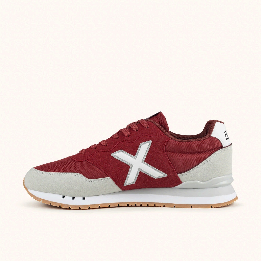 MUNICH DASH 2.0 292 Retro Running Sneakers with a timeless design Maroon, Light Grey and White (4)