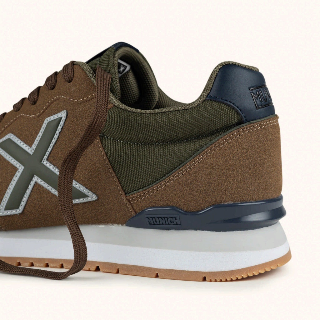 MUNICH DASH 2.0 294 Retro Running Sneakers with a timeless design Brown, Olive Green and Navy Blue (3)
