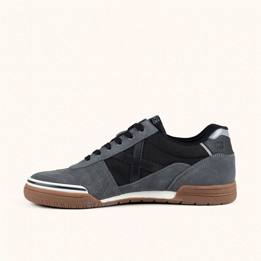 MUNICH G-3 484 Urban style canvas sneakers Grey and Black (6)