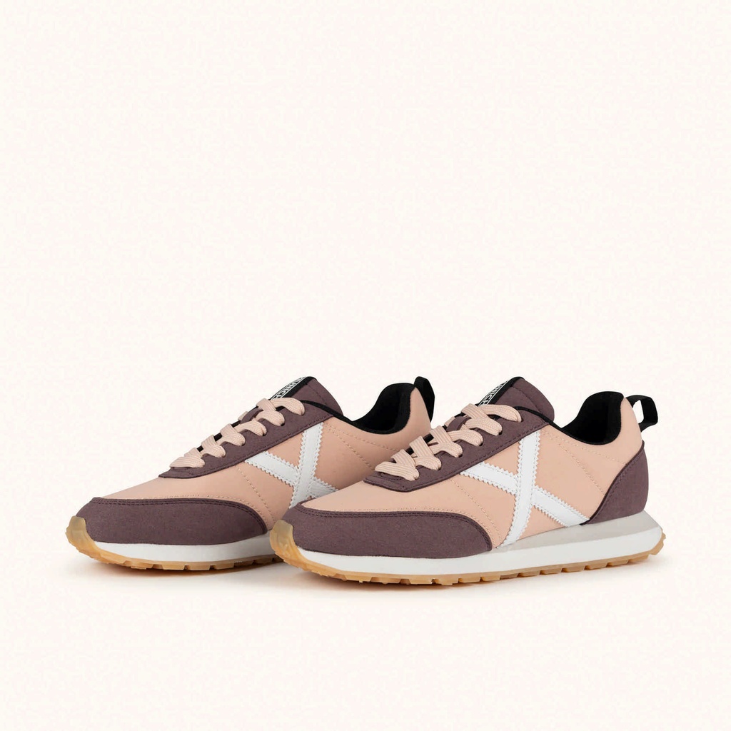 MUNICH RUSH WMN 16 Retro Running Sneakers Pink, Mauve and White (6)