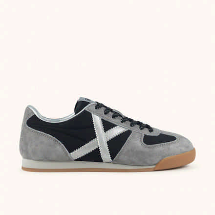 MUNICH STEREO 11 Retro design sneakers Black, Grey and Silver (2)