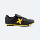 MUNICH MUNDIAL U25 Zapatillas clÃ¡sicas y planas de piel de canguro negro y amarillo (1)