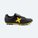 MUNICH MUNDIAL U25 Zapatillas clÃ¡sicas y planas de piel de canguro negro y amarillo (2)