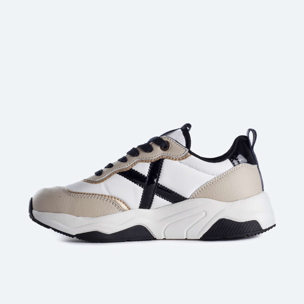 MUNICH WAVE 105 Zapatillas de diseÃ±o retro con volumen Blanco, Beige y Negro (3)