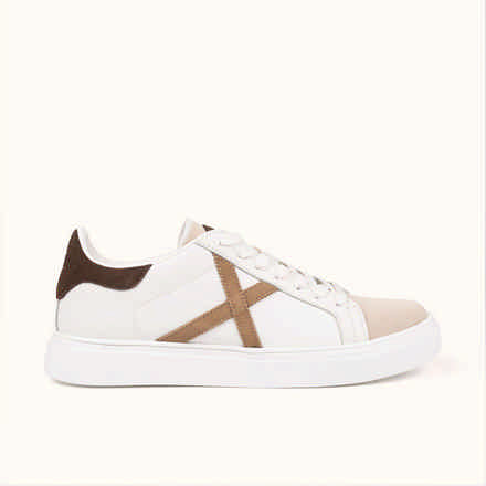MUNICH RETE 079 Retro tenis y skate Blanco y MarrÃ³n (7)