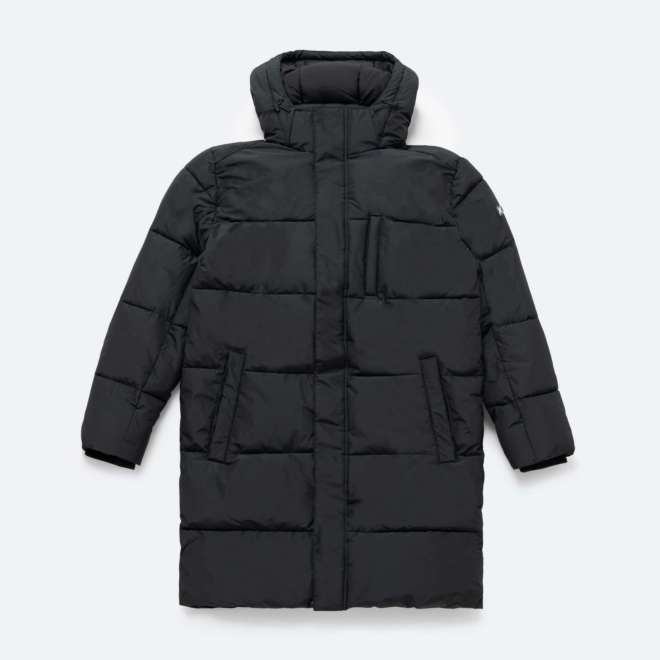 CHAQUETA LARGA PADDING NEGRO HOMBRE (1)