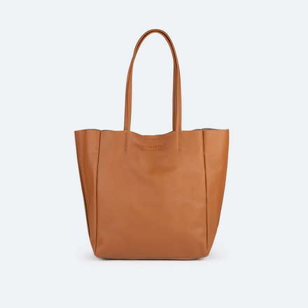 Bolso Shopper de Piel Vacuna Color Cuero | LOFT (2)