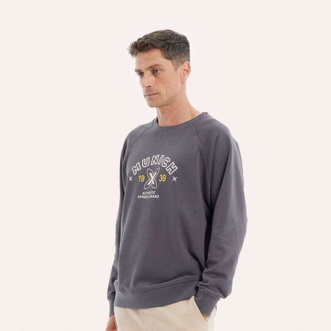 Sudadera MUNICH Authentic de algodón antracita (1)