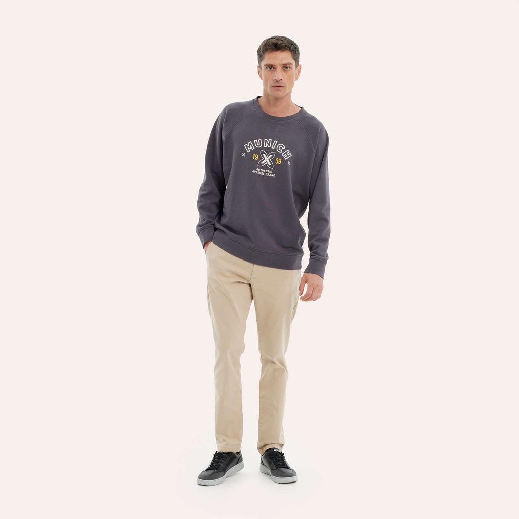 Sudadera MUNICH Authentic de algodón antracita (3)