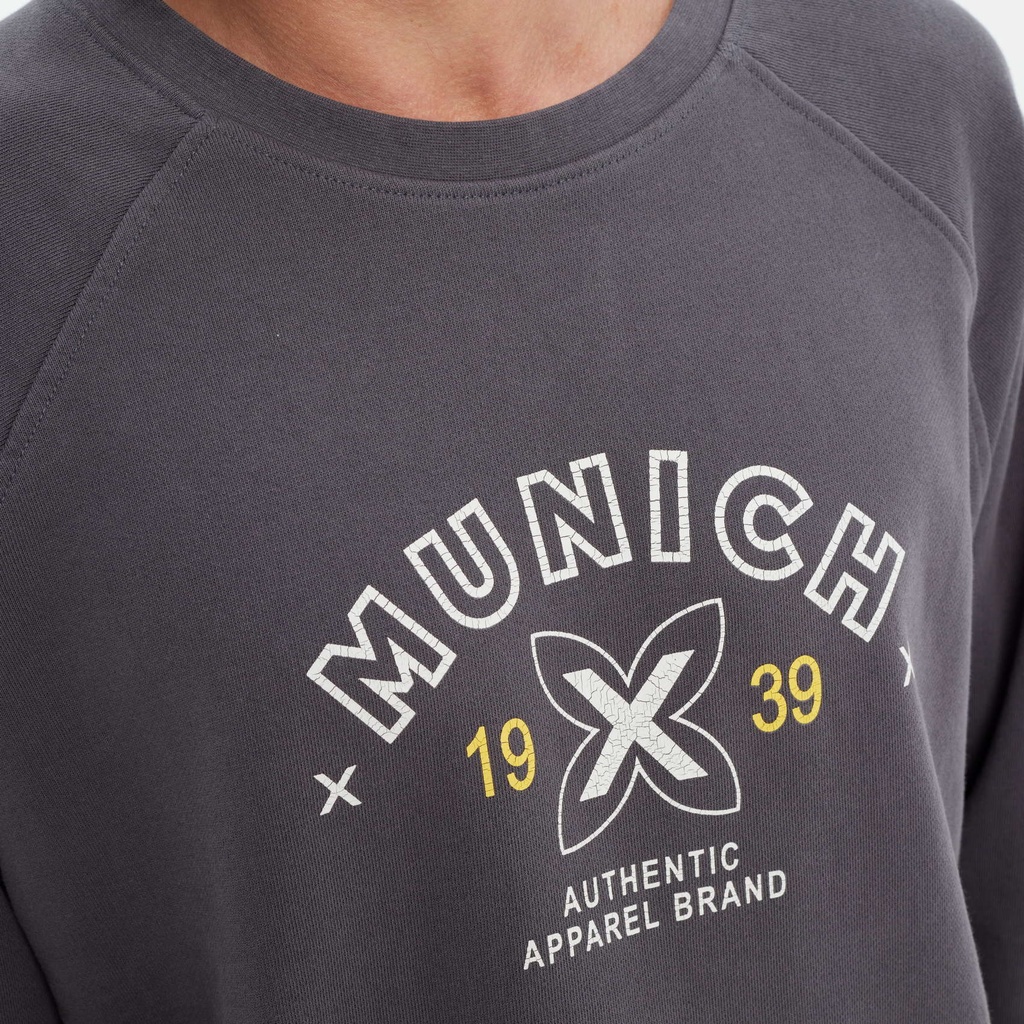 Sudadera MUNICH Authentic de algodón antracita (5)
