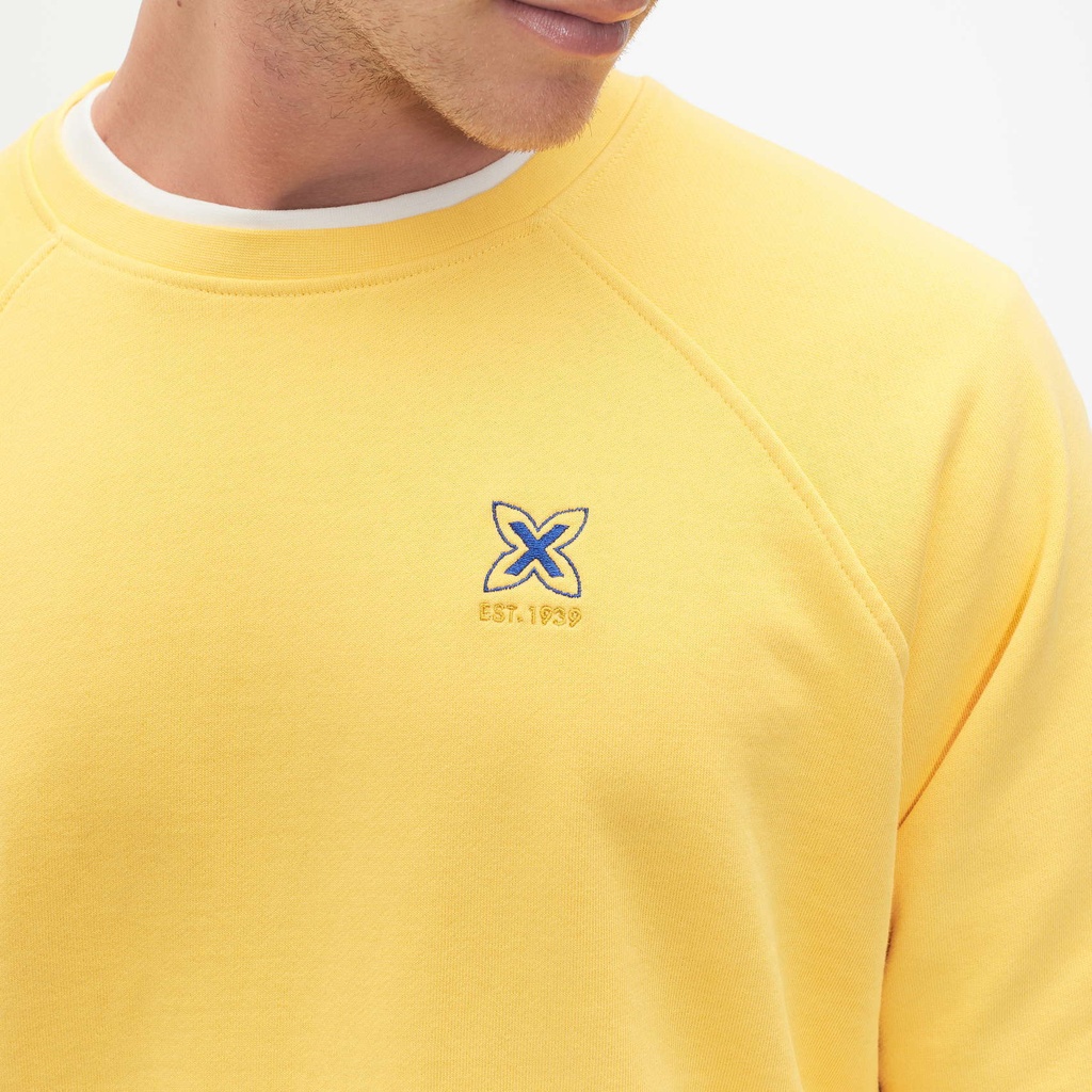 Sudadera MUNICH basic de algodón amarillo (5)