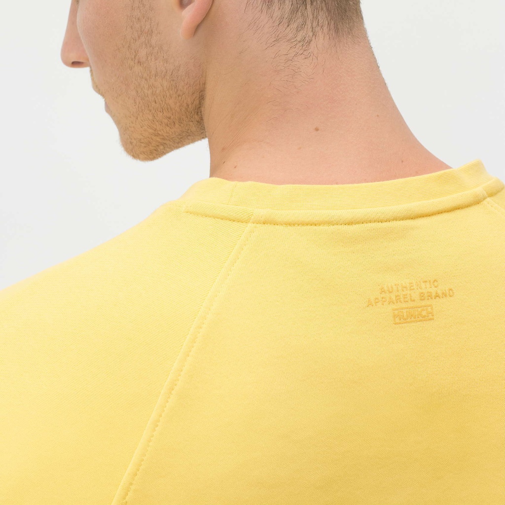 Sudadera MUNICH basic de algodón amarillo (6)