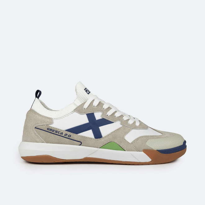 MUNICH GRESCA 2.0 Zapatillas fÃºtbol sala DiseÃ±o Futurista Blanco y Gris (1)