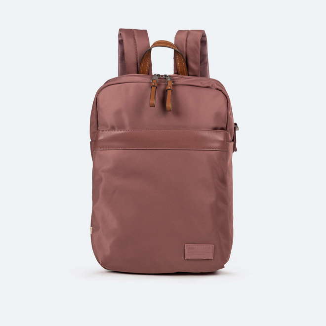 Mochila Técnica Sostenible de Nylon Rosa y Piel BACKPACK M. XPLORE RECYCLED (1)