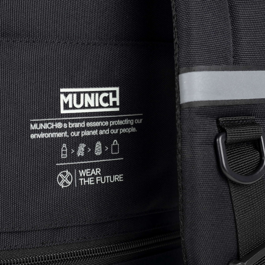 Mochila negra de poliÃ©ster reciclado MUNICH GATE X-39 UNDERSEAT BACKPACK (3)