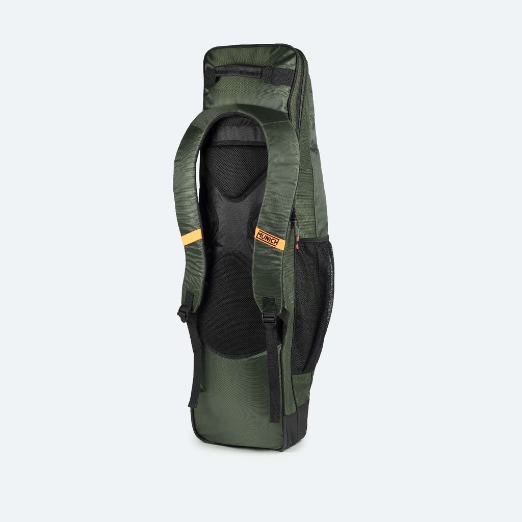 MUNICH HOCKEY TRAINING STICKBAG Bolsa Porta Sticks de Hockey Diseño Ergonómico Verde Khaki y Naranja (3)